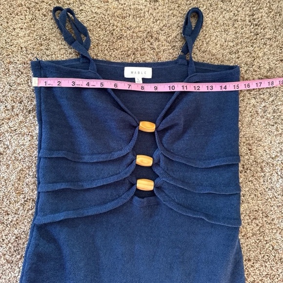 Mable Ocean Breeze Midi Dress in Luxe Blue 
size Large - Picture 11 of 12